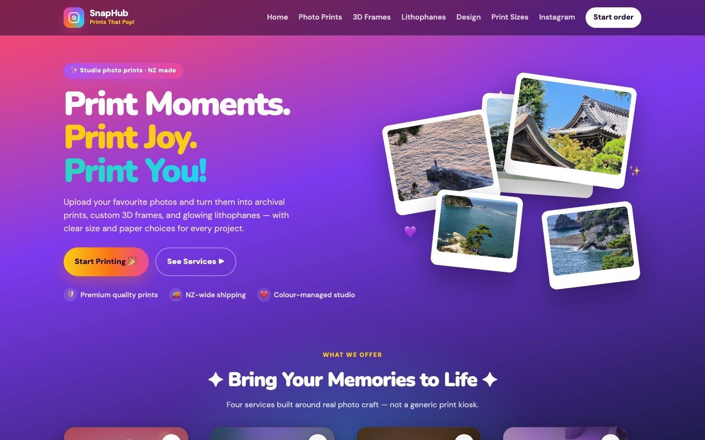 SnapHub website
